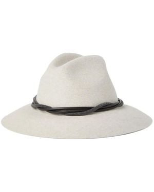 Brunello Cucinelli Felt Fedora - White