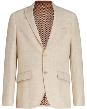 Etro Ton-Sur-Ton Pinstriped Blazer - Natural