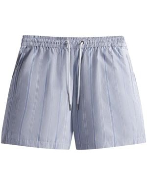 Kith Striped-Pattern Shorts - Blue
