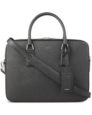 Sandro Reconstituted Leather Briefcase - Black