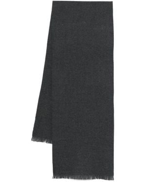 Corneliani Fular texturizado con flecos - Gris