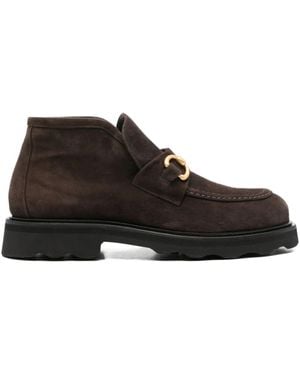 Pomme D ́Or Bottines En Daim À Détails De Chaînes - Marron