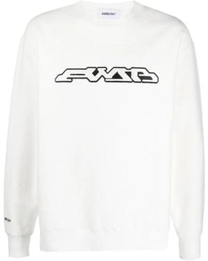 Ambush Logo-Print Long Sleeves Sweatshirt - White