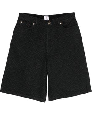CASABLANCA Short En Jean Monogrammé - Black
