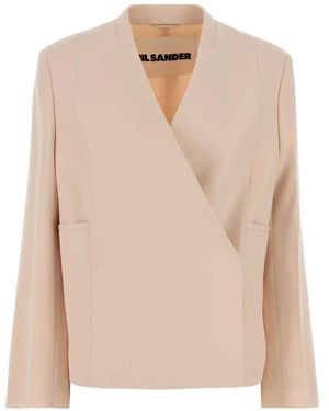 Jil Sander Wool Blazer - Natural