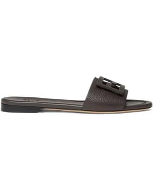 Fendi Baguette Pantoletten - Weiß