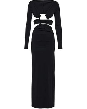 Christopher Esber Cut-Out Ruched Maxi Dress - Black