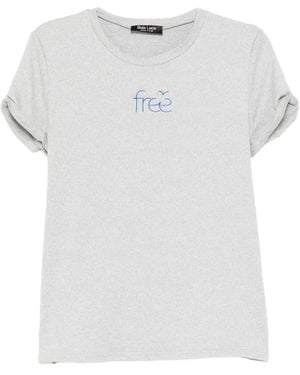 BLAKLACE T-Shirt À Logo Brodé - White