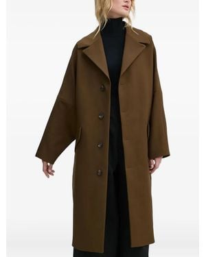 MM6 by Maison Margiela Button-Fastening Wide-Sleeve Coat - Brown