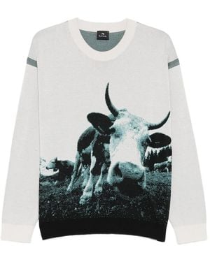 Paul Smith Cow ジャカード セーター - グレー