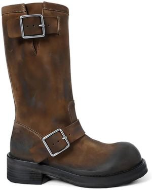 Ann Demeulemeester Sarith Engineer Biker Boots - Brown