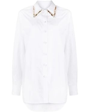 Area Crystal-Embellished Cotton Shirt - White