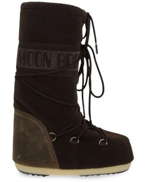 Moon Boot Lace-Up Boots - Black