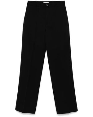 Jil Sander Virgin-Wool Gabardine Trousers - Black