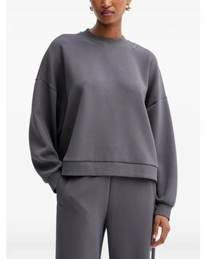 ARMANI EXCHANGE Logo-Embroidered Sweatshirt - Grey