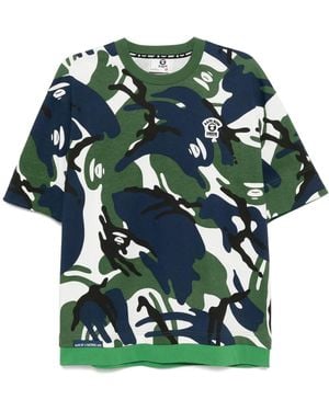 Aape By A Bathing Ape Logo-Patch T-Shirt - Green