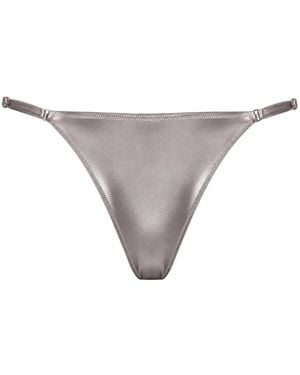 Gottex Metallic-Effect Bikini Bottoms - Grey