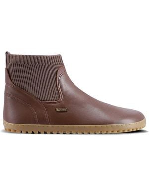 Be Lenka Ribbed-Panel Ankle Boots - Brown
