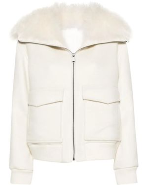 Liska Cashmere Bomber Jacket - Natural