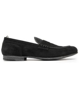 Officine Creative Bilt 001 Suede Loafers - Black