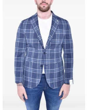 L.B.M. 1911 Prince Of Wales Single-Breasted Jacket - Blue