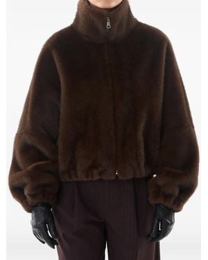 GIOVANNI PARIS Faux-Fur Bomber Jacket - Black