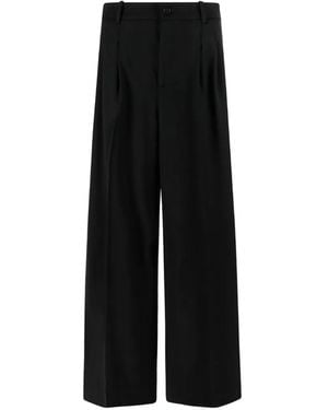 P.A.R.O.S.H. Pleated Wide-Leg Pants - Black