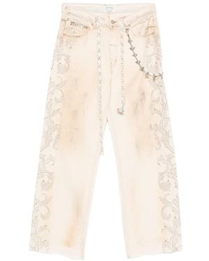 ERCOLE STUDIO Jeans Con Decorazione - Bianco