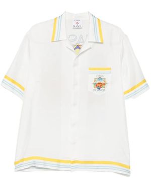 CASABLANCA Flower Court Icon Shirt - White