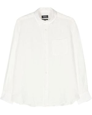 A.P.C. Camicia Con Colletto Classico - Bianco
