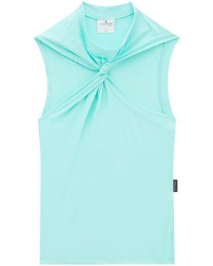 Courreges Top Monospalla Con Inserti - Blu