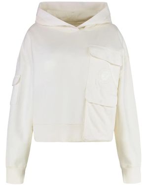 Canada Goose Yates Pocket-Detail Cotton Hoodie - White