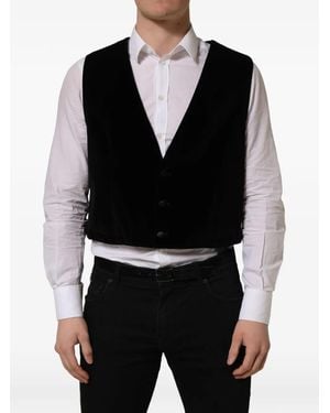 Dolce & Gabbana Single-Breasted Waistcoat - Black