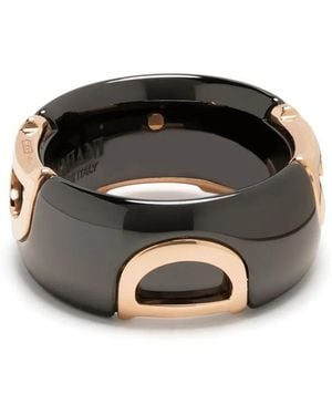 Damiani 18Kt Rotgoldring Mit Diamanten - Schwarz