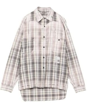 Maison Mihara Yasuhiro Vintage Like Checked Shirt - White