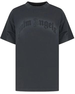 Palm Angels T-Shirt Mit Logo-Patch - Schwarz