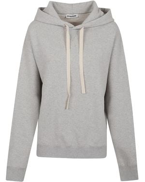 Jil Sander Hoodie À Lien De Resserrage - Gris