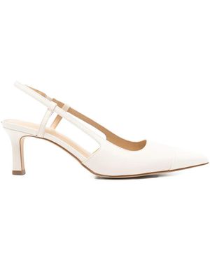 MICHAEL Michael Kors "Alora" Toe Cap Medium Sling Pump - White