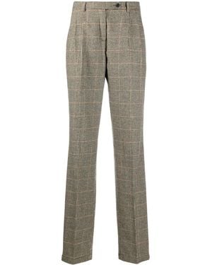 Massimo Alba High-Waisted Houudstooth Trousers - Multicolour