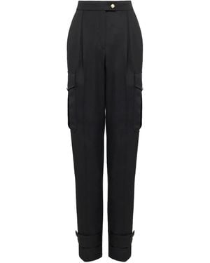 McQueen High-Waisted Wool Pants - Black