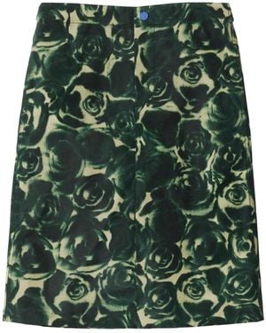 Burberry ローズプリント スカート - グリーン