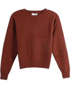 Margaret Howell Crew-Neck Raglan-Sleeve Sweater - Red