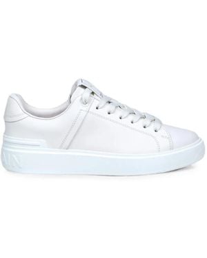 Balmain B-Court Leather Trainers - White