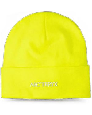 Arc'teryx Word Lue Logo-Embroidered Beanie Hat - Yellow