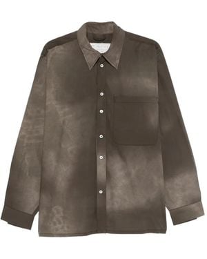 Camiel Fortgens Sunfade-Print Pocket Shirt - Brown