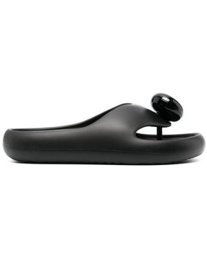 Loewe Infradito in gomma con applicazione - Nero