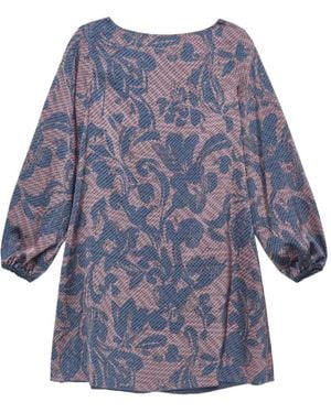 Maliparmi Sweet Foliage Mini-Jurk Met Bloemen-Print - Blauw