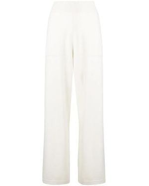 Barrie Flared Knitted Pants - White