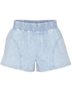 Rag & Bone Miramar Flyweight Elastic-Waist Mini Shorts - Blue