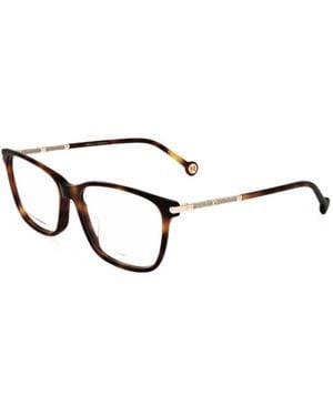Carolina Herrera Tortoiseshell-Effect Glitter-Detail Glasses - Brown